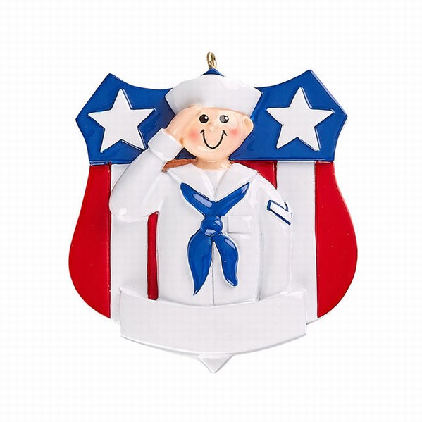 Item 525083 Personalizable Navy Sailor Ornament