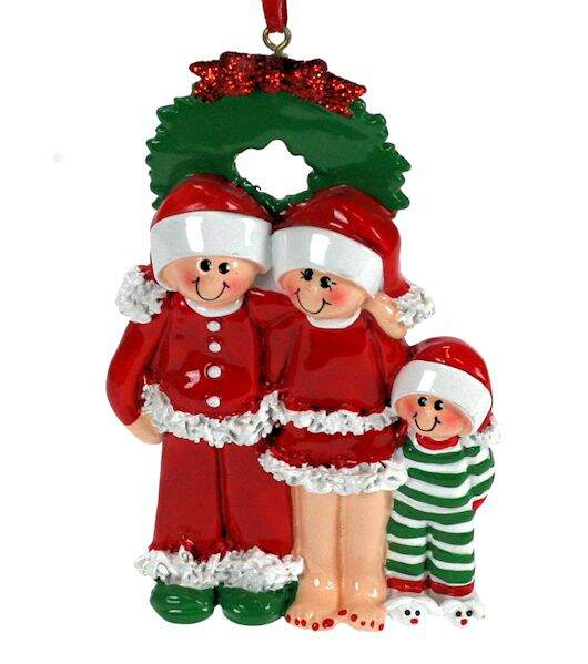 Item 525164 Christmas Eve Family of 3 Ornament