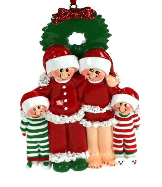 Item 525165 Christmas Eve Family of 4 Ornament