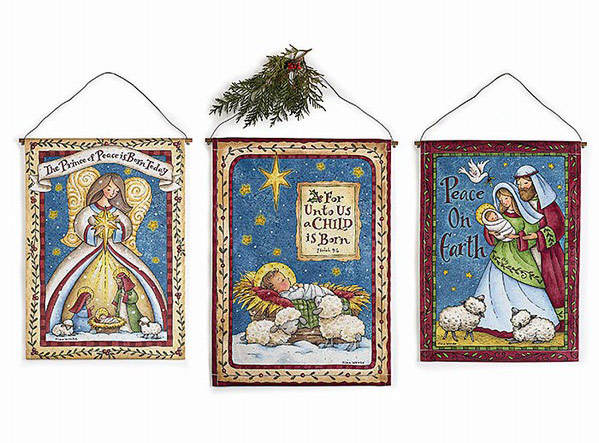 Item 527037 Canvas Religious Wall Hanging
