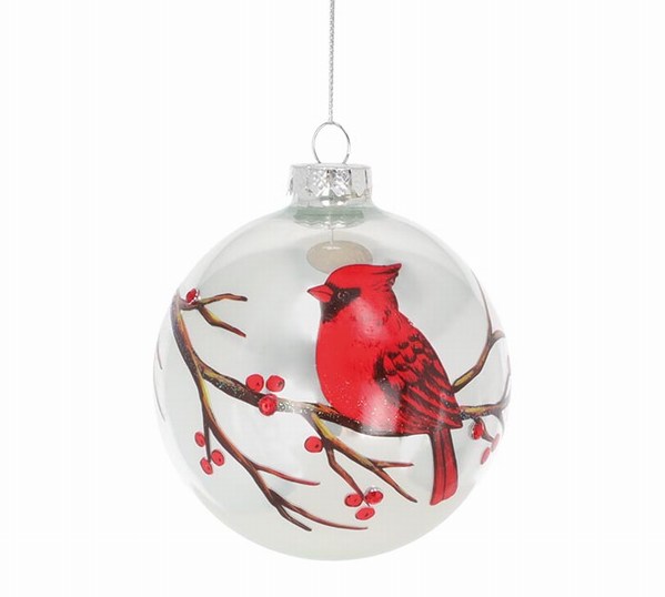 Item 527116 Red Cardinal On Twig Ornament