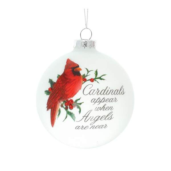 Item 527142 Angels Appear Cardinal Ball Ornament