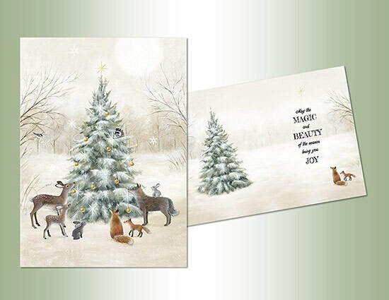 Item 552094 Woodland Animals With Tree Christmas Cards
