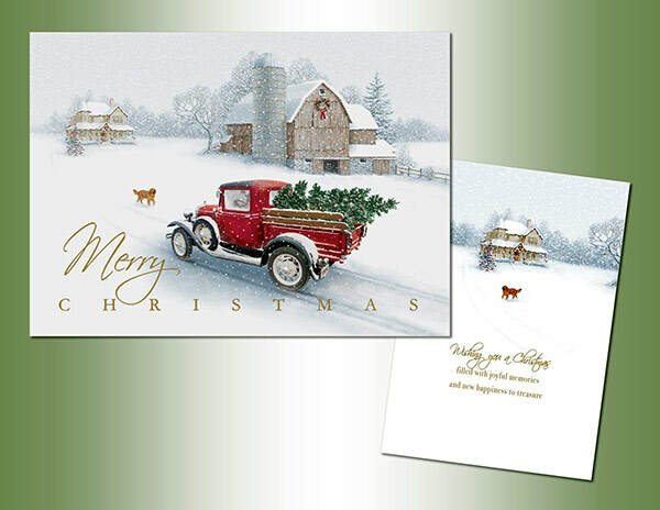 Item 552113 Red Truck Christmas Cards
