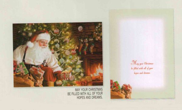 Item 552190 Santa Delivering Gifts Christmas Cards