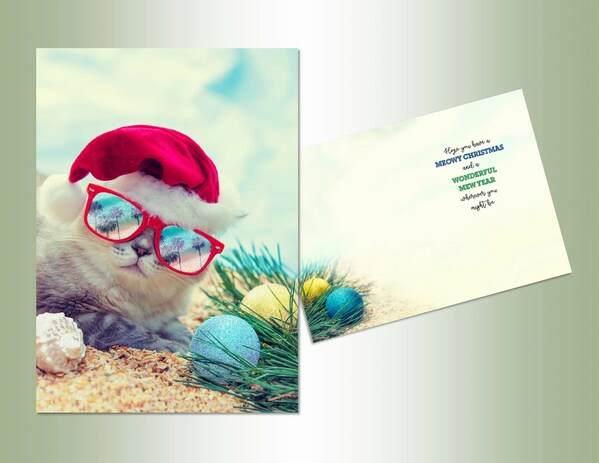 Item 552255 Cool Cat Christmas Cards