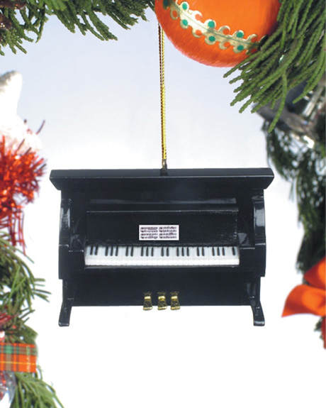 Item 560032 Black Upright Piano Ornament