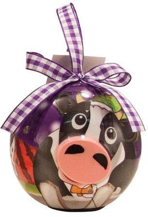 Item 565007 Blinking Country Cow Ornament