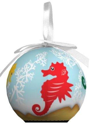 Item 565011 Seahorse Blinking Ball Ornament