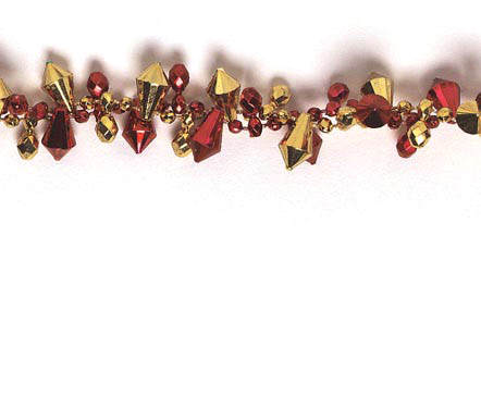 Item 568089 9 Foot Red/Gold Twisted Diamond Garland