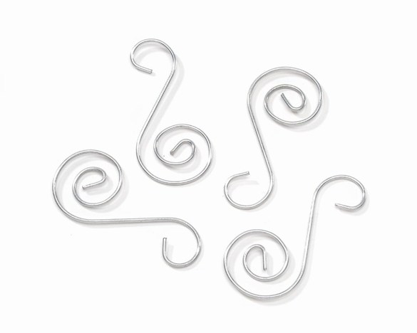 Item 568107 Set of 18 Silver Swirl Ornament Hooks
