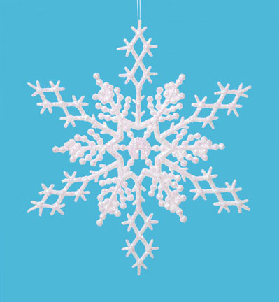 Item 568184 Large Pearlized Snowflake Ornament