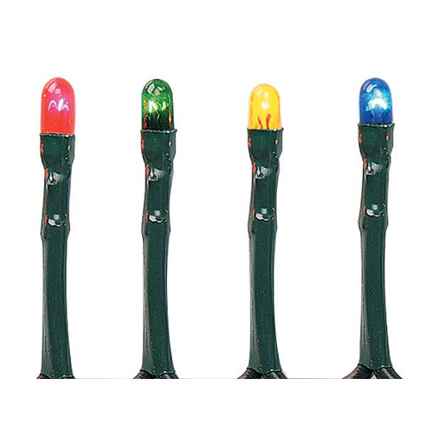 Item 568335 Set of 20 Super Bright Christmas Tree Lights With Green Wire & Multicolor Bulbs