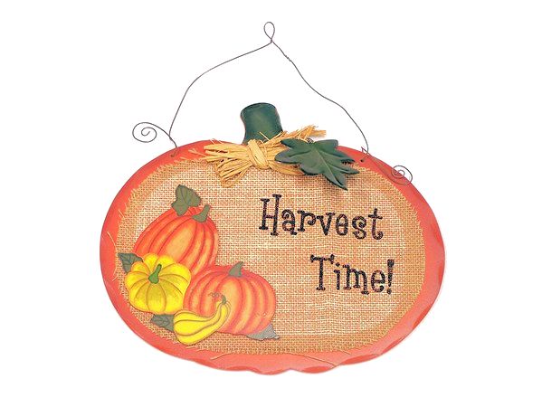 Item 568396 Harvest Time Pumpkin Plaque