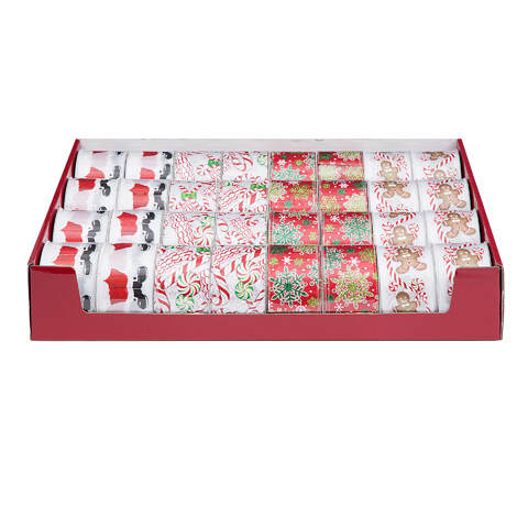 Item 568531 Santa/Candy Canes/Snowflakes/Gingerbread Man Christmas Ribbon