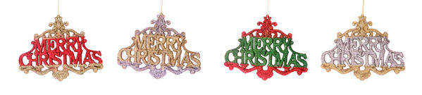 Item 582002 Merry Christmas Word Ornament