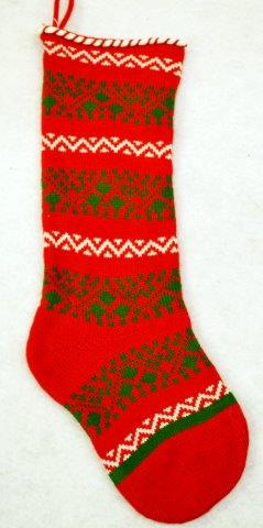 Item 599013 Red/White/Green Knit Stocking