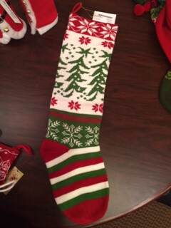 Item 599080 Red/White/Green Knit Stocking