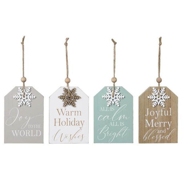 Item 601047 Frosty Winter Gift Tag Wall Sign