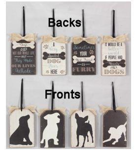 Item 601201 Dog Gift Tag Sign Ornament
