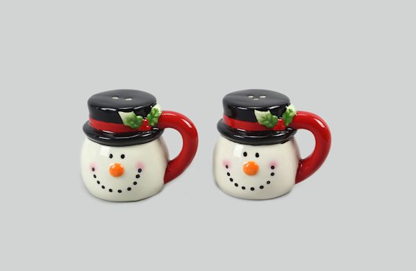Item 601231 Snowman Head Salt & Pepper Shakers Set