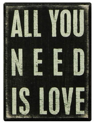 Item 642060 All You Need Is Love Box Sign