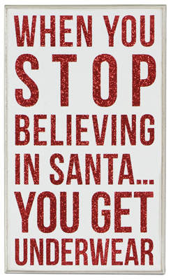 Item 642070 Stop Believing Box Sign