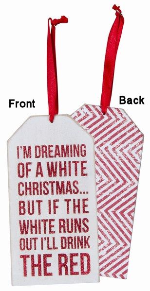 Item 642110 I'm Dreaming of a White Christmas Bottle Tag
