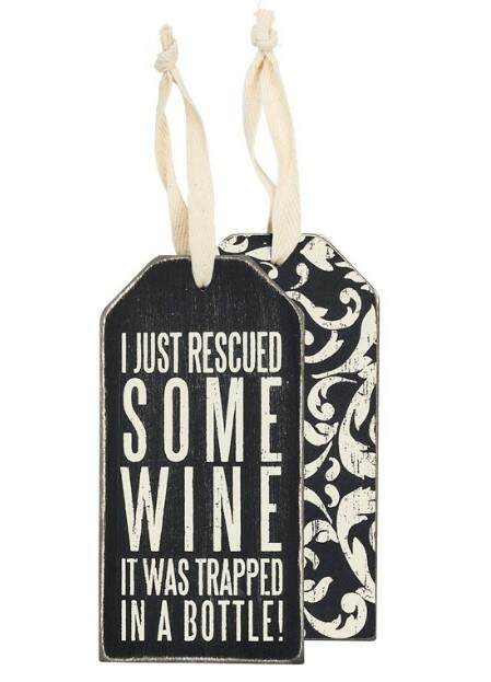 Item 642217 Rescued Wine Bottle Tag