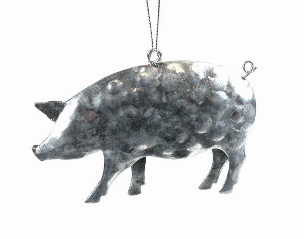Item 803026 Silver Pig Ornament