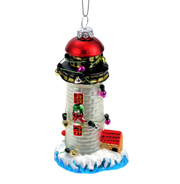 Item 808049 Lighthouse With Bulbs Ornament