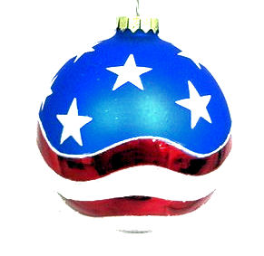 Item 815034 American Flag Ball Ornament
