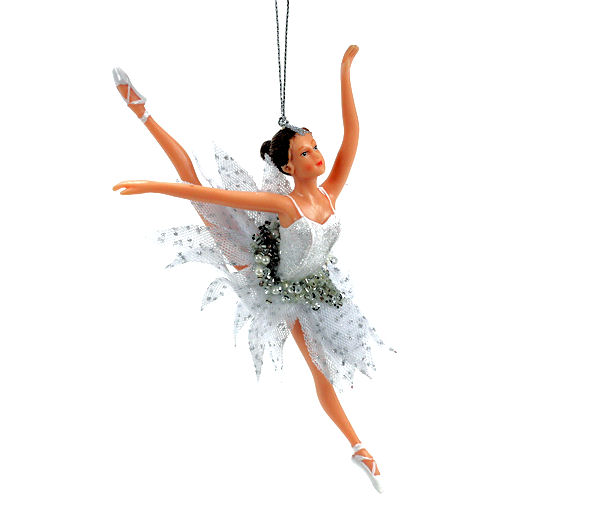 Item 820004 White Flower Ballerina Ornament