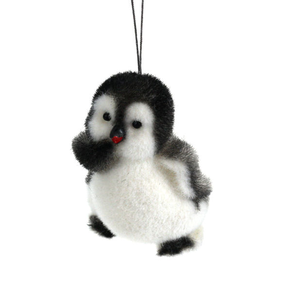 Item 820088 Flocked Penguin Ornament
