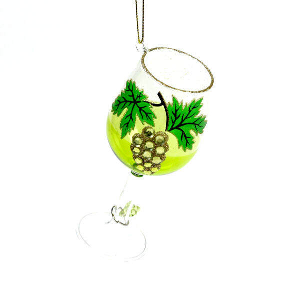 Item 825048 Green Wine Glass Ornament