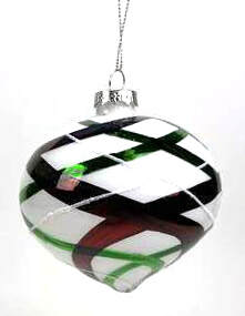 Item 836017 Red And Green Glass Onion Ornament