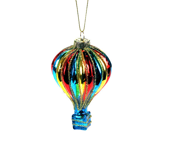 Item 844040 Rainbow Hot Air Balloon Ornament