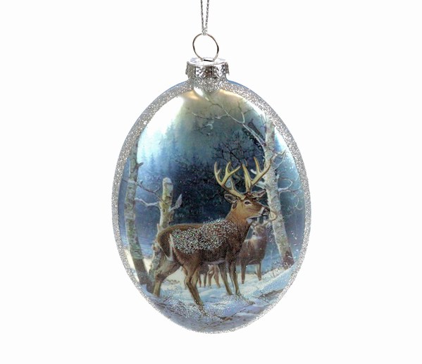 Item 844082 Deer Oval Shape Ornament