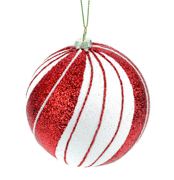 Item 850008 Peppermint Ball Ornament