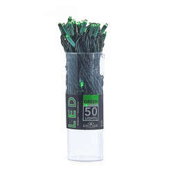 Item 100081 Set of 50 LED Lights With Green Wire and Green Bulbs