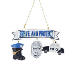 Thumbnail Serve and Protect Police Ornament