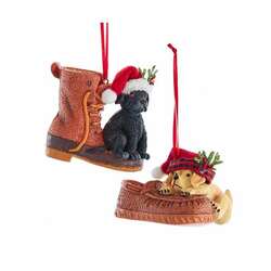 Thumbnail Dog With Shoe Ornament