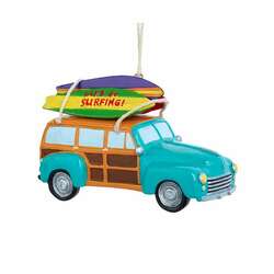 Thumbnail Woody Car With Surfboard Ornament
