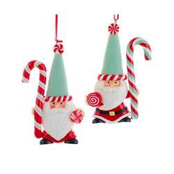 Thumbnail Gnome With Candy Cane Ornament