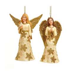 Thumbnail Gold/Ivory Angel Ornament