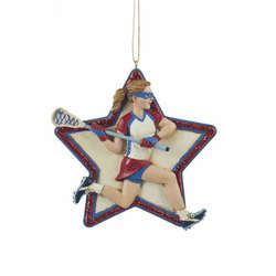 Item 101429 Girl Lacrosse Star Ornament