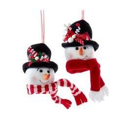 Thumbnail Red/White Snowman Head Ornament