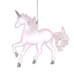 Thumbnail Matte Pink Unicorn Ornament