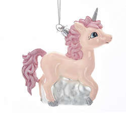 Item 101723 Noble Gems Pink Unicorn Ornament