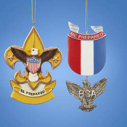 Thumbnail Boy Scouts Fleur-De-Lis/Eagle Badge Ornament